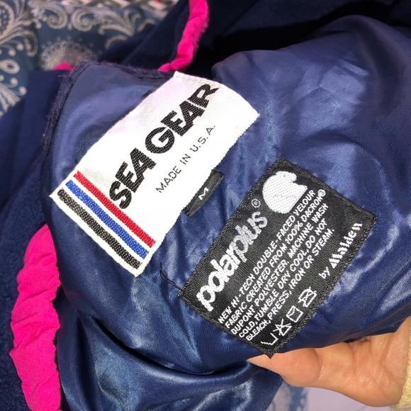 SEA GEAR heavy fleece jacket w/zip pockets - Picture 3 of 8